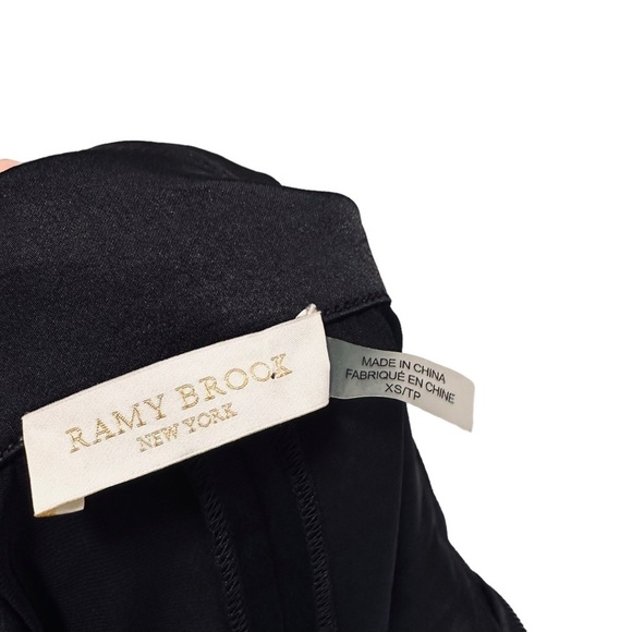 Ramy Brook Brianna Fluid Zip Up Front Jacket Slouch in Black Rtl $465 - Picture 4 of 10